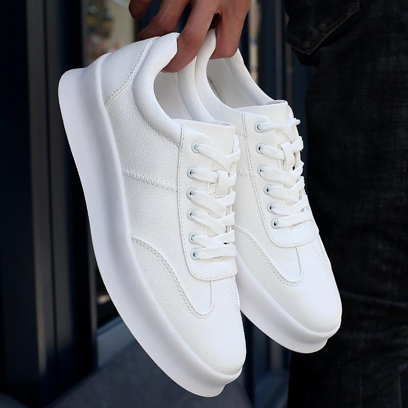 Brand Men's Sneakers High-quality Cowhide Casual Leather Shoes Lace Up Platform Shoes Luxury Tennis Shoes for Men Zapatos Hombre