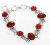 Pretty Carnelian 925 Silver Plated Bracelet 9" Party Wear Jewelry Trendy J7g83