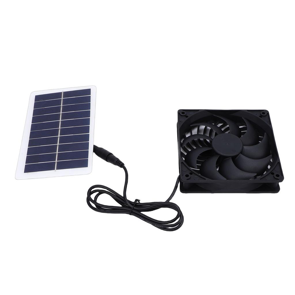 Solar Exhaust Fan with Solar Panel Heat Dissipation Ventilation Fan Set for Chicken Coop Greenhouse Shed Pet House
