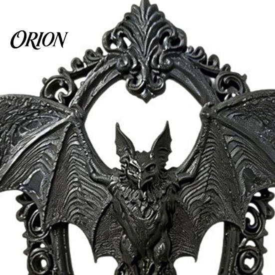 Dark Aesthetic Room Decor 3D Printed Gothic Bat Wall Hanging Decor, Vintage Frame Art, Detailed Wing Art Sculpture for Halloween Home Living