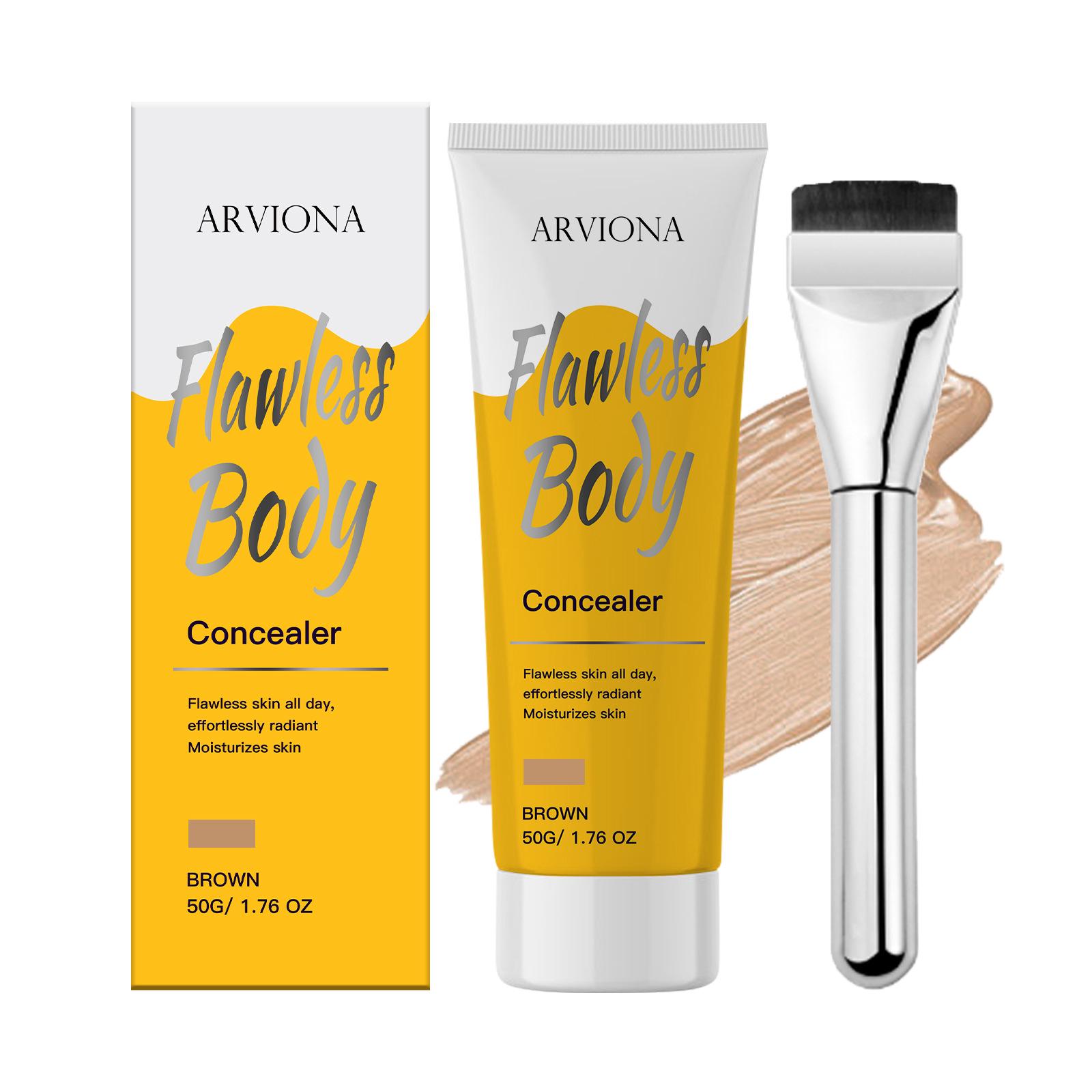 ARVIONA Flawless Body Concealer (Brown) - Lightweight, Natural, Long-lasting Coverage