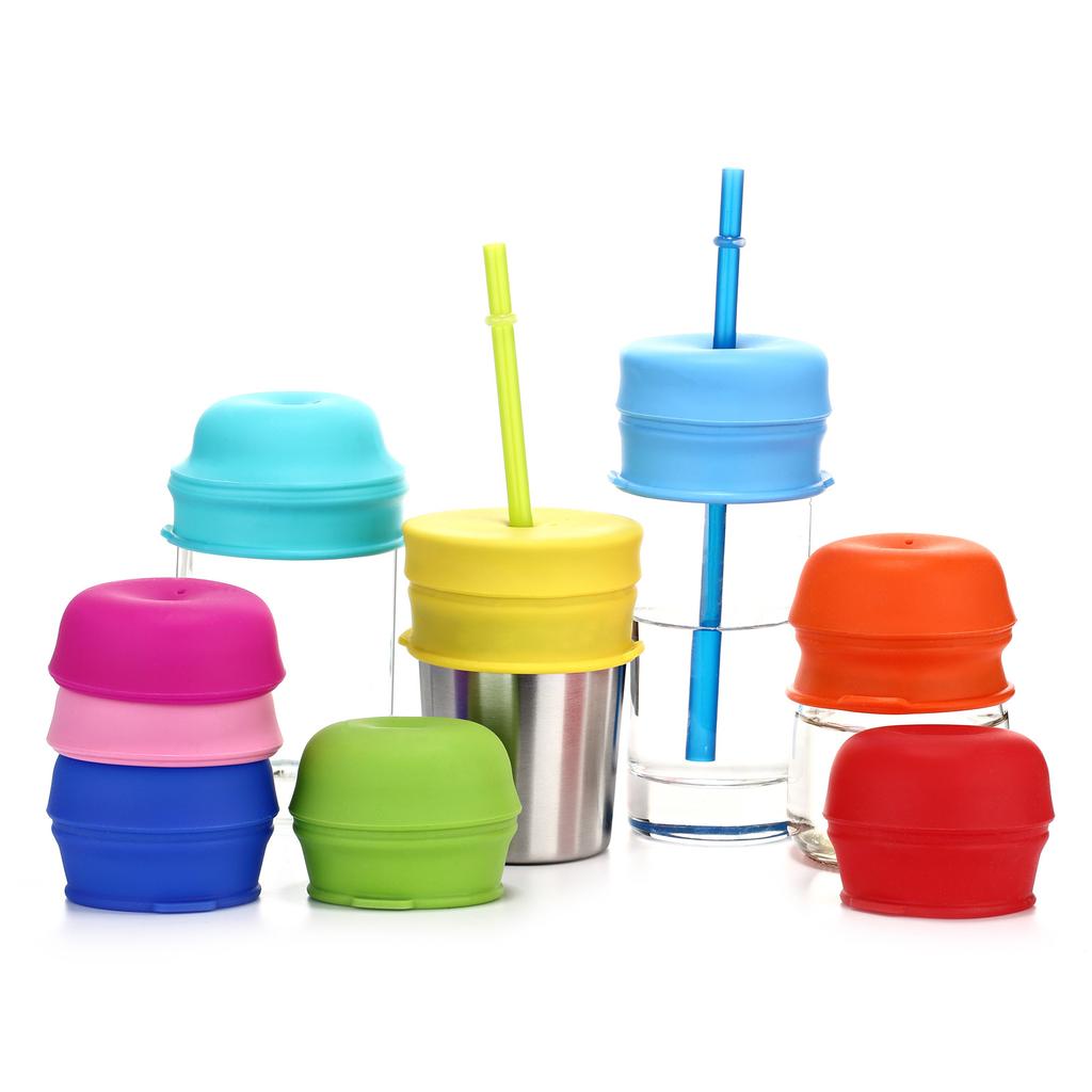 Anti-spill and anti-overflow flexible silicone duckbill sippy cup lid can be matched with any diameter cup lid. Silicone cup lid
