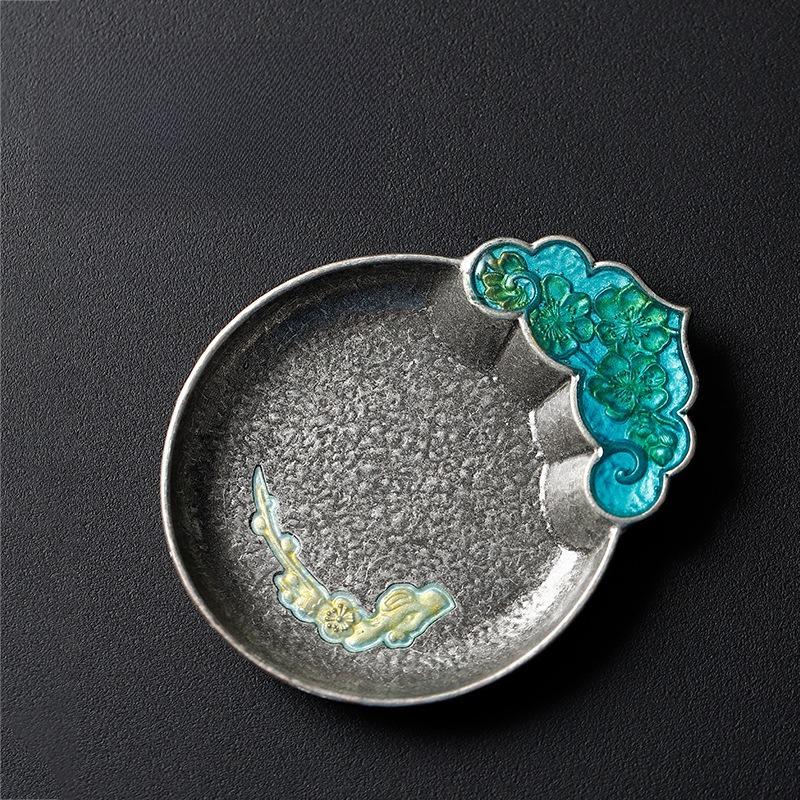 Japanese Antique Copper Coasters Retro Heat Insulation Cup Holder Mat Pad Chinese Kung Fu Gungfu Tea Ceremony Tea Trays Teaware