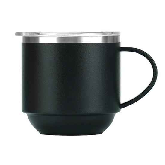 Yousheng 330ml Insulated Cup with Handle Double Wall 304 Stainless Steel Winter Indoor Tea Coffee Drinking Thermal Mug for Daily Use