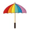 Cute Rainbow Umbrella Balloon Fridge Magnet with Bendable Hook Magnetic Sticker for Message Creative Resin Refrigerator Magnet Wall Decoration for