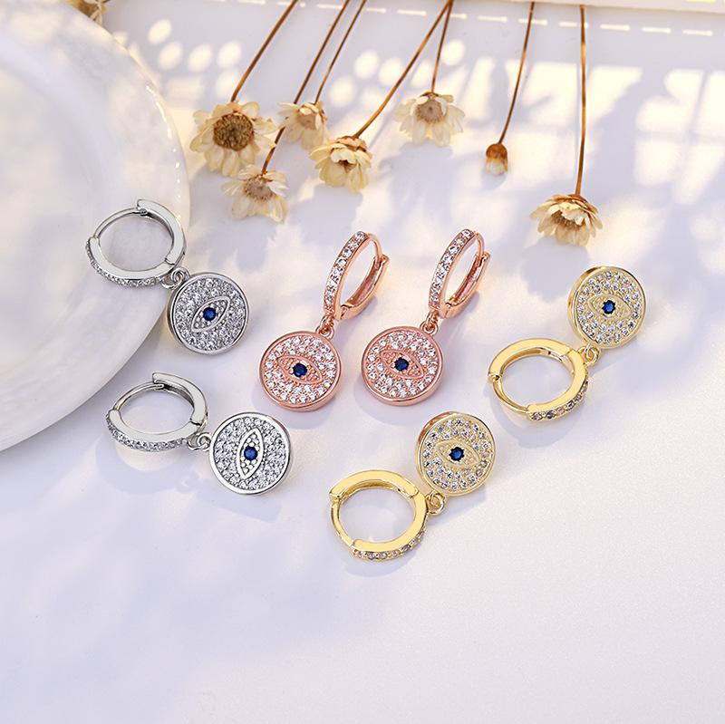 European and American Wind Devil's Eye Planet Series Micro-inlaid Zircon Fashion Earrings, Studs, Internet Celebrity Ear Buckles, Small Earrings 2026