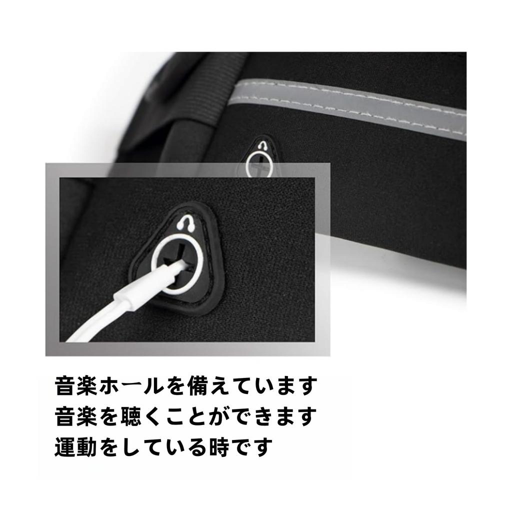 Jogging Waist with Water Bottle Adjustable Earphone Large Suitable for Full Water Running Lightweight Bag, Non-Bounce Design, Marathon, Running,