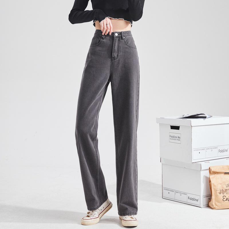 Korean High-Waist Loose Straight-Leg Jeans for Women - Summer/Autumn 2022
