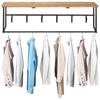 Day and Night - Day and Night Coat Rack with Natural Edge Solid Acacia Wood 100x34x38 Cm