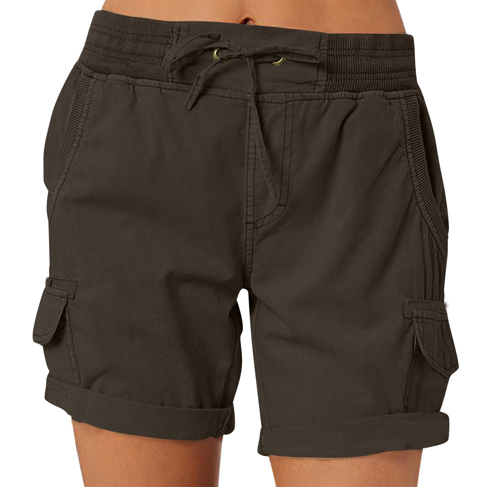 

Новые модные женские повседневные брюки с высокой талией, тонкие свободные широкие шорты L