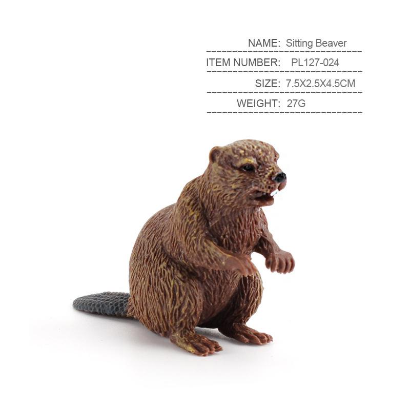 Simulation Wald Wildtier Modell Biber Figur Plastik Spielzeug Figur Geschenk Für Kinder Hohe Qualität Kinderspielzeug