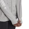 Adidas Logo Striped Hooded Zip Jacket Women Jacket Gray HD1736