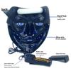 LED Luminous Halloween V for Vendetta Mask - Black Ghost Face Party Prop