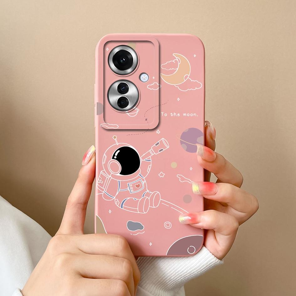Husă pentru OPPO A60 A59 Realme C65 12x Reno11 Pro Husă de telefon Minunat Pilot de astronaut rezistent la șocuri Silicon lichid moale Caps populare pentru OPPO