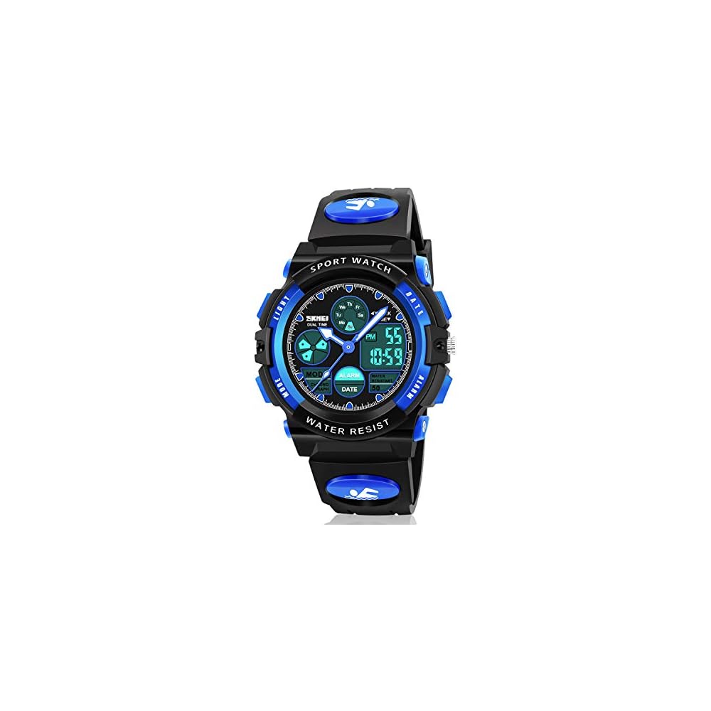 Atimo Kids Multi-Function Waterproof LED Watch Blue Digital Gift