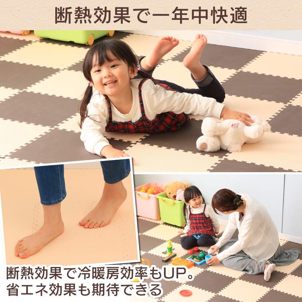 IRIS OHYAMA (IRIS) Joint Mat, BrownBeige, 32 x 32cm, JTM-32(CLR), Pack of 8