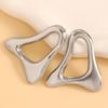 European & American Style Geometric Hollow Metal Texture Earrings: High-End Irregular Studs for Women