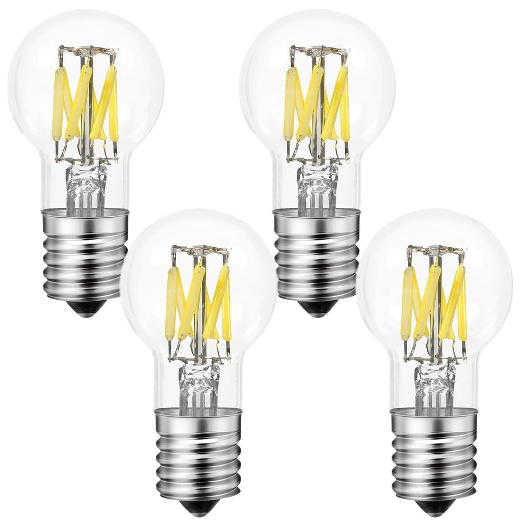FWAYTECH LED malá žárovka E17 Ekvivalentní denní bílá Mini Kryptonová žárovka Stmívač kompatibilní s AC100V vláknovou LED 4W 485 lumenů Úhlopříčka