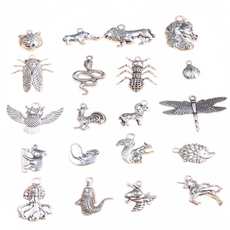 Nature-Inspired Hip Hop Animal & Insect Alloy Charm Pendant for DIY Necklaces & Bracelets