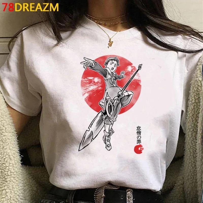 Japanischer Manga Seven Deadly Sins T-ShirtKawaii Cartoon Nanatsu NoTaizai Meliodas Muster T-Shirtsommeroberteilanime T-Shirt