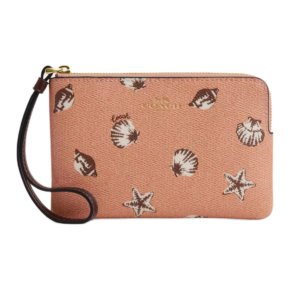

Coach Wristlet Corner Zip 16 Shell Print Zipper Closure Coated Canvas Clutch Women clutch Maple CBP23-IMY37 Basic Set (Bag+Dust Bag)