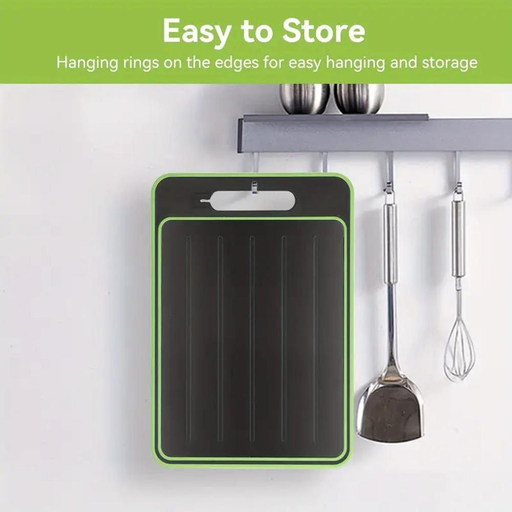 Multifunctional Cutting Board With Knife Sharpener Garlic Grater Double-Sided Non-Slip Chopping Board Defrosting Plate Alloy Aluminum Kitchen