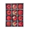 12pc Painted Christmas Ball Set - 6cm Ornaments for Tree & Holiday Decor