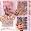 High-End Summer Nude & Pink French False Nails - 120 Piece Set