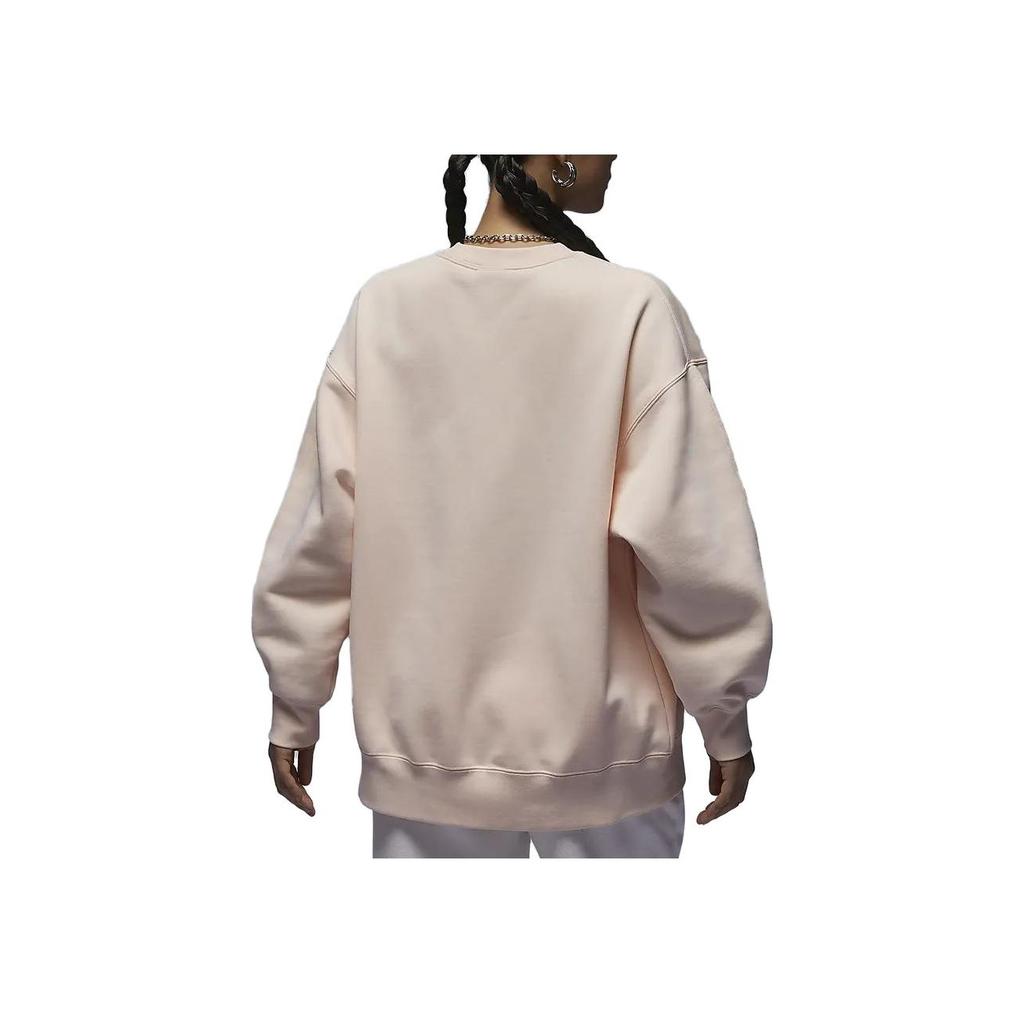 Jordan Fearless Letter Print Round Neck Fleece Casual Loose Sweatshirt Women Tops Icy-Pomegranate FV4021-823