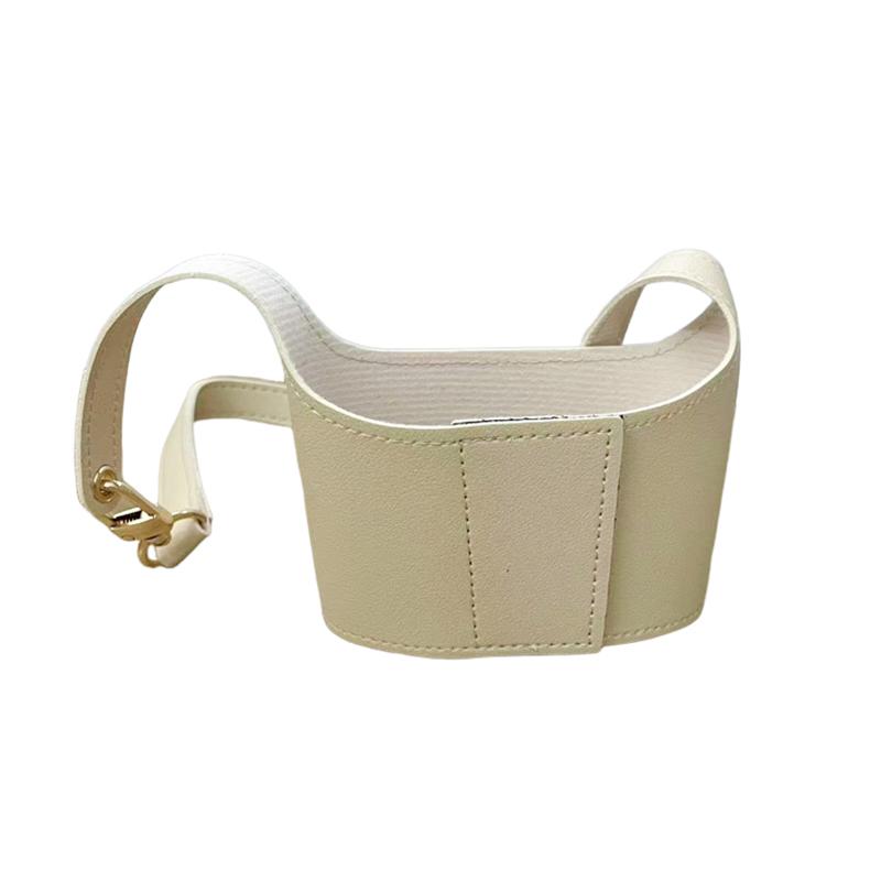 Leather Cup Cover Pouch Portable Water Bottle Sleeve Bag Leather Carrying Strap Insulating Cups Milk Tea Coffee Cups Accessories