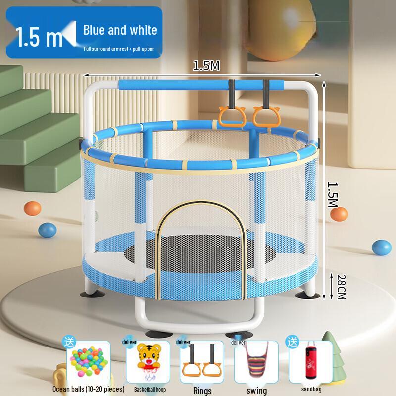 Kids Indoor Trampoline with Safety Net