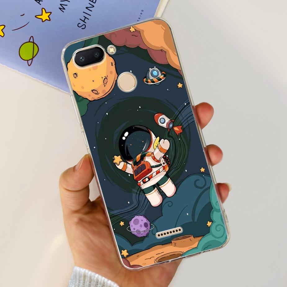 For Xiaomi Redmi 6 6A Case Cute Painted Cover Clear Silicone Phone Case Soft TPU Shell For Redmi 6A Redmi6 Redmi6A Fundas Bumper
