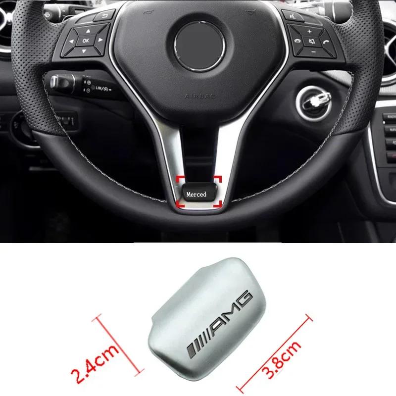 AMG Emblem Car Steering Wheel Sticker Accessories For Mercedes Benz Brabus Maybach Smart W204 GLC CLA W205 W203 W206 W108 W124