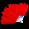 Hand Held Flower Fan White Hand Fan Ladies Folding Feather Fans Home Decor Handmade Dance Wedding Party Accessories Crafts Gifts
