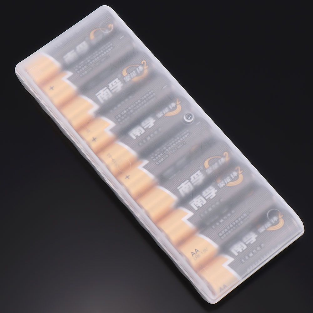 Durable for 10Pcs AA AA Batteries Plastic Storage Boxes Cover Container Holder