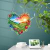 Ocean Waves 5D DIY Diamond Painting Dots Pendant Diamond Painting Ornaments Diamond Painting Hanging Pendant for Wall Window