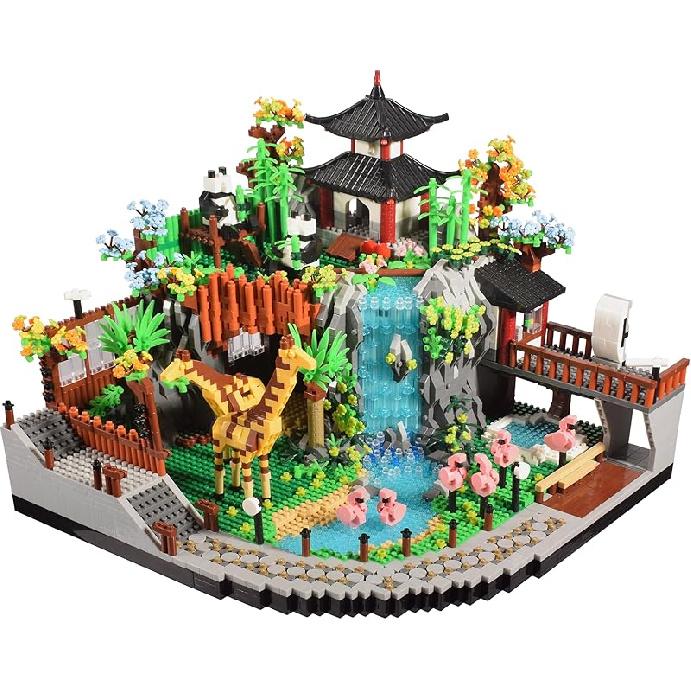 Micro Mini Blocks Animals Building Model Set Animals Creative Architecture Zoo Park Building Sets Toys Present for Adult and Kids 14+ 5000PCS Zoo