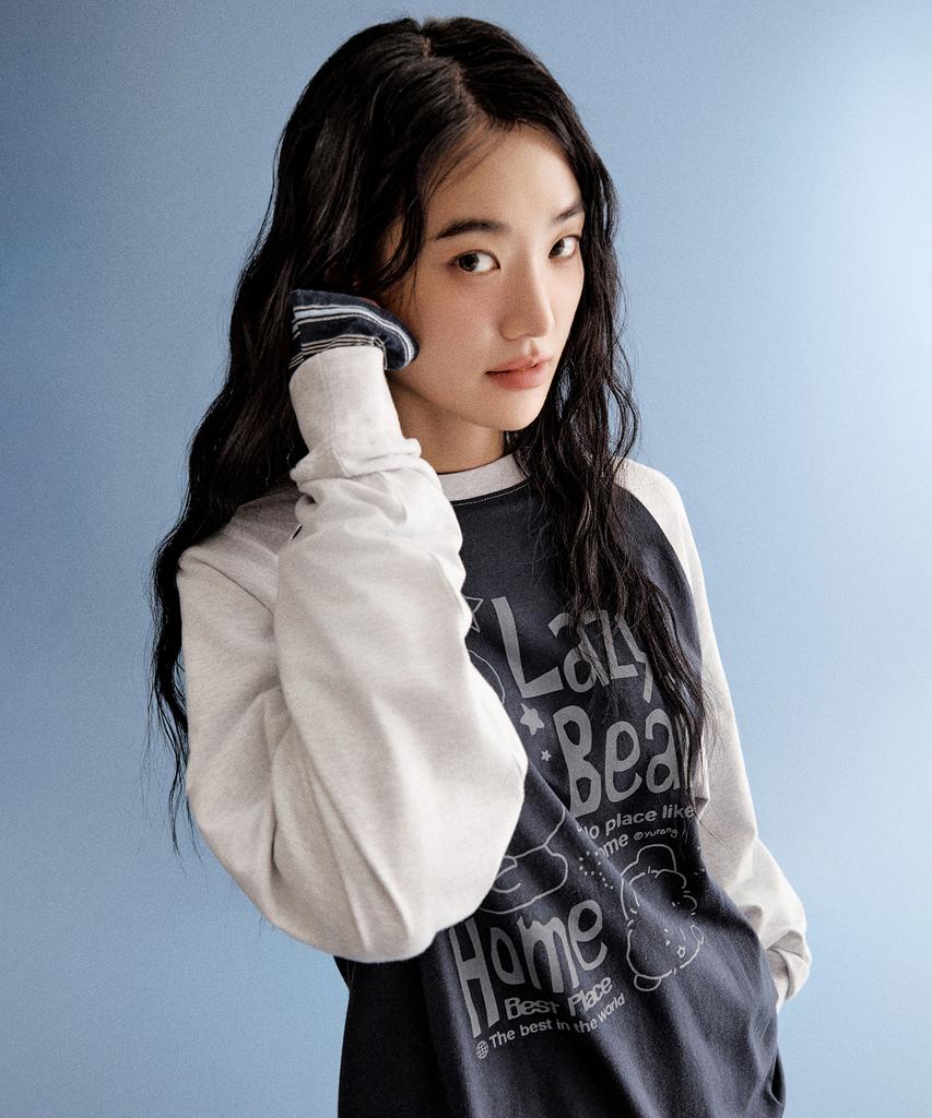 Seupao [Manggeureojin Gom] Long Sleeve T-Shirt (Navy)_Splag23U03