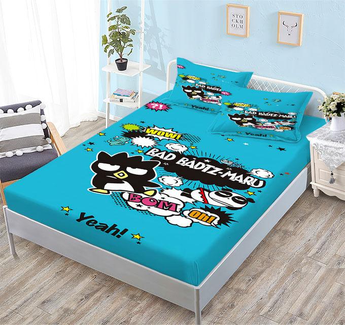 Grinding Mattress All-Inclusive 3D Digital Printing Cartoon Cute Cool Penguin Series Mattress Set