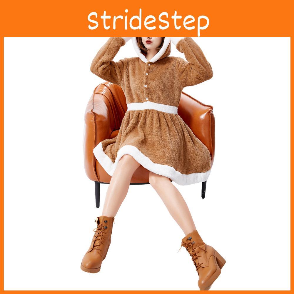 Holiday Reindeer Cosplay Dress For Women With Polyester Fabric For Stage Performances