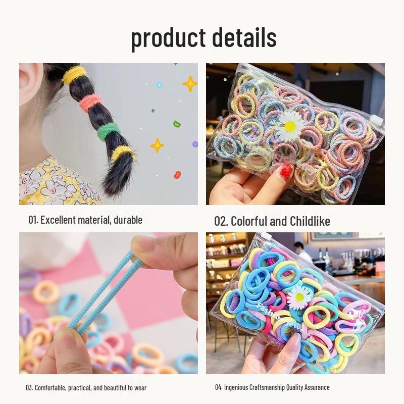 Gentle Baby Hair Elastic Band - Soft, Non-Pulling Rubber Bands for Children's Hair & Baby Headbands