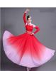 Blooming Wanjiang Dance Costume: Women's Long Dress for Song and Dance Performance