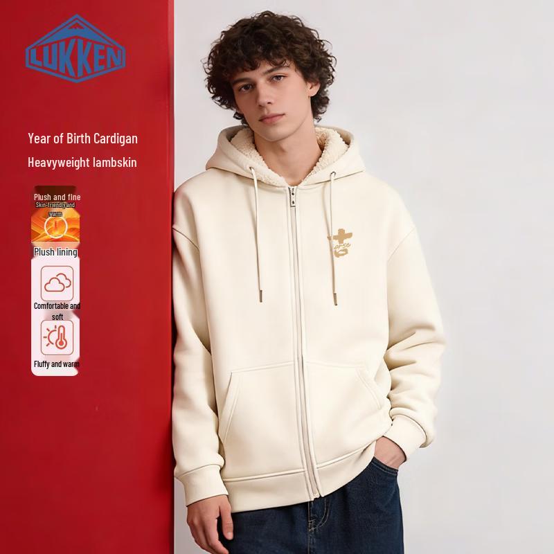 LUKKEN Men s Year of the Horse Lamb Fleece Hoodie L
