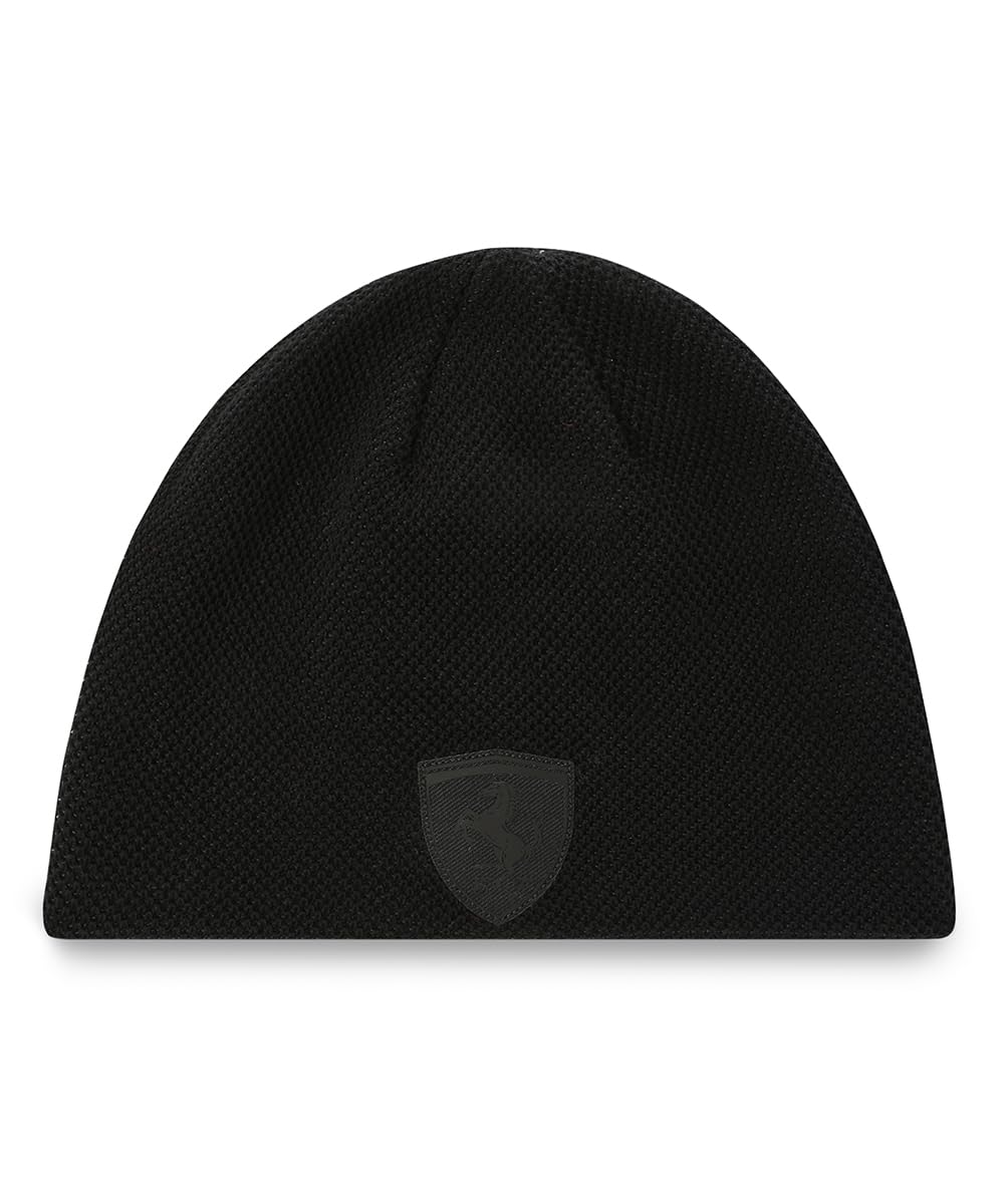 

PUMA Ferrari Style 2024 Black Beanie, 025545, Fall/Winter Color, (01)