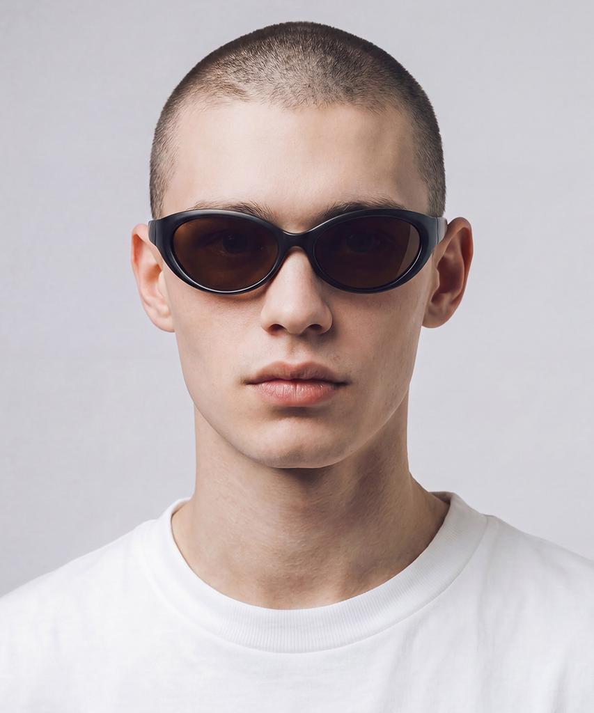 Lukadiseu Lk42 Onyx Oval Sunglasses
