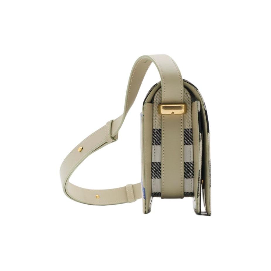 Burberry Snip Check Design Adjustable Shoulder Strap Leather Tote Shoulder Bag Women Bags Moss-Green 80869711