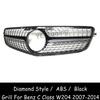 W204 Diamond Style ABS Front Bumper Grille For Mercedes Benz C Class W204 C180 C200 C250 C280 C300 C350 Racing Grills 2007-2014
