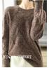 Women's 100% Pure Wool Round Neck Thickened Sweater for Autumn/Winter