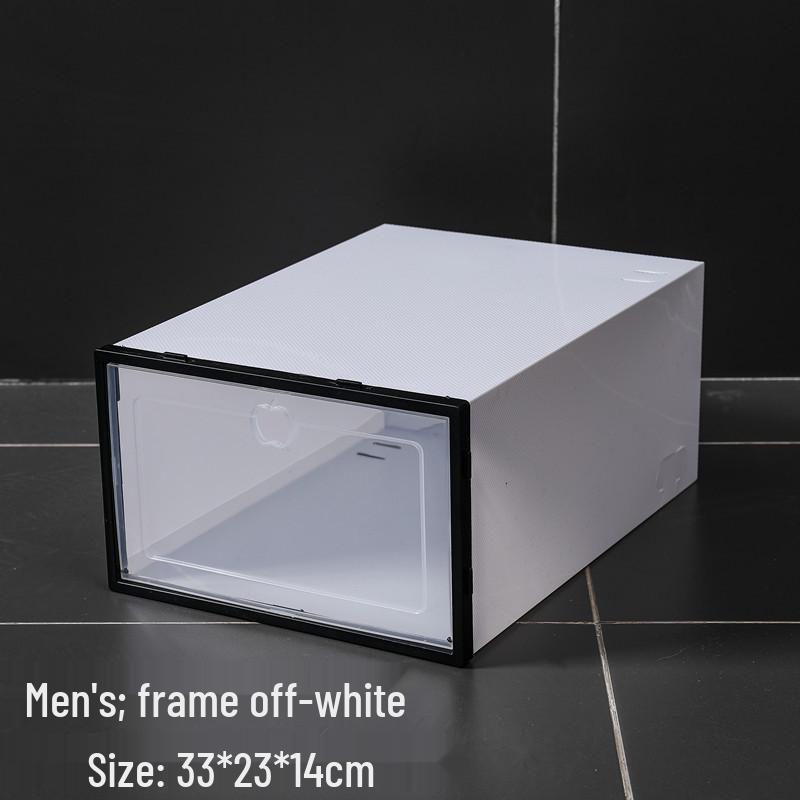 

Прозрачный складной пластиковый ящик для хранения обуви для мужской обуви – красочное решение для организации дома 33x23x14 cm