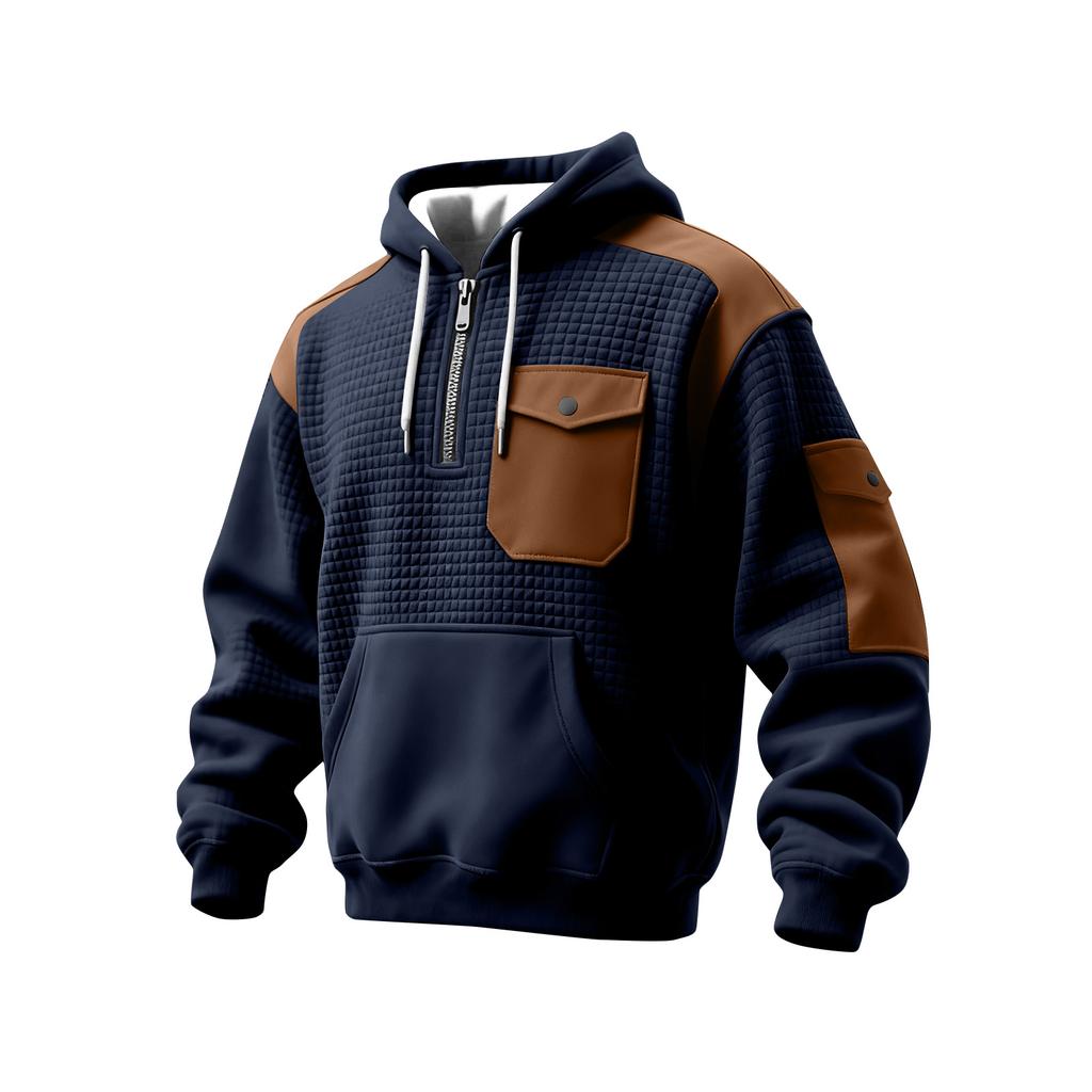 Men's Solid Color Sweatshirt Hoodie Men's Sports Large Size Casual Sweatshirt